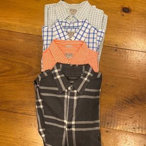 4 mens button downs.  3 JCrew 1 Banana republic All Medium